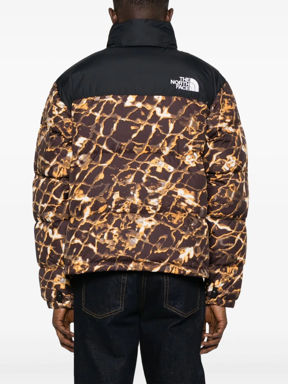 abstract-pattern print padded-design jacket