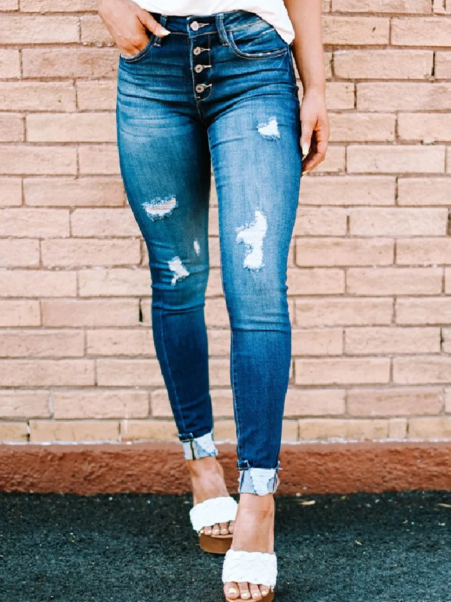 All Season Distressed Jeans