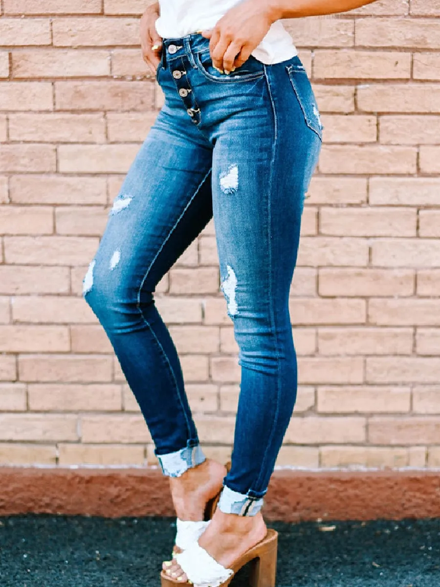 All Season Distressed Jeans
