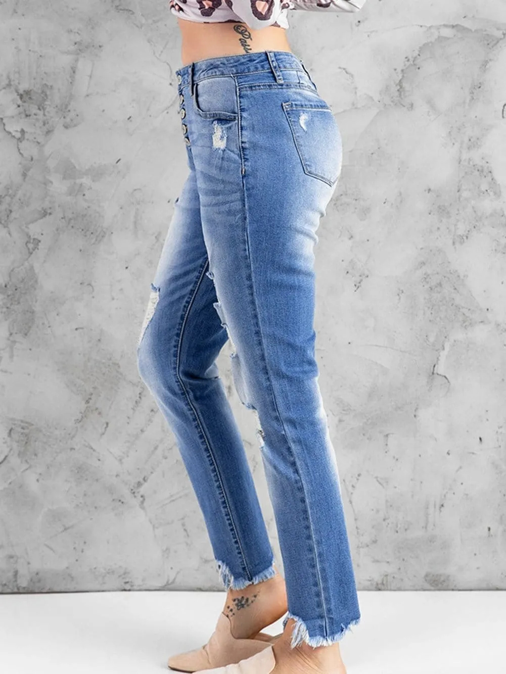 All Season Distressed Jeans