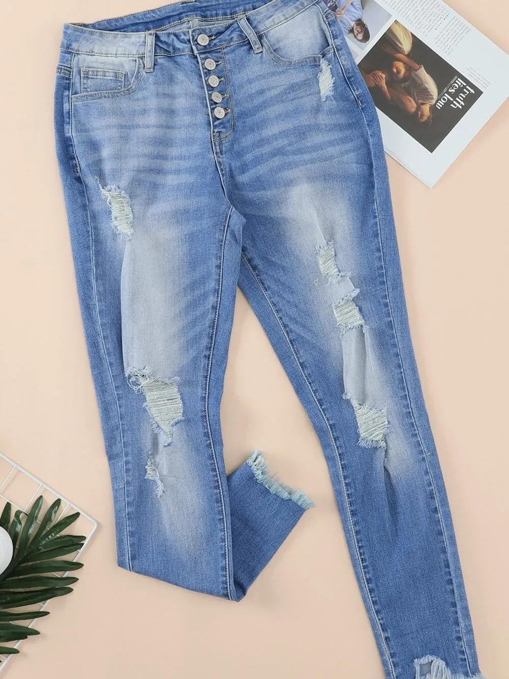 All Season Distressed Jeans