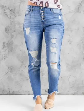 All Season Distressed Jeans