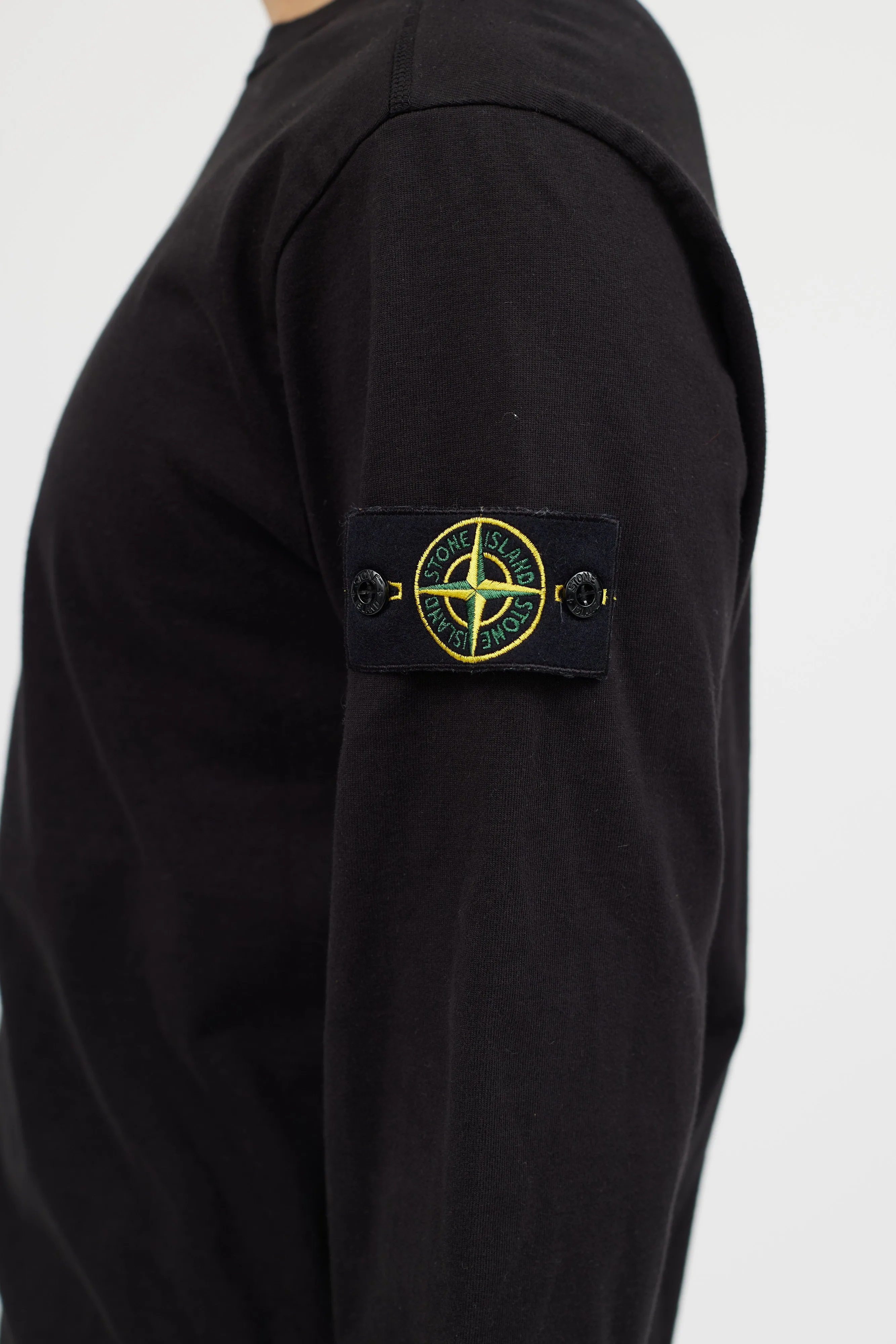 Black Long Sleeve Patch Sweater