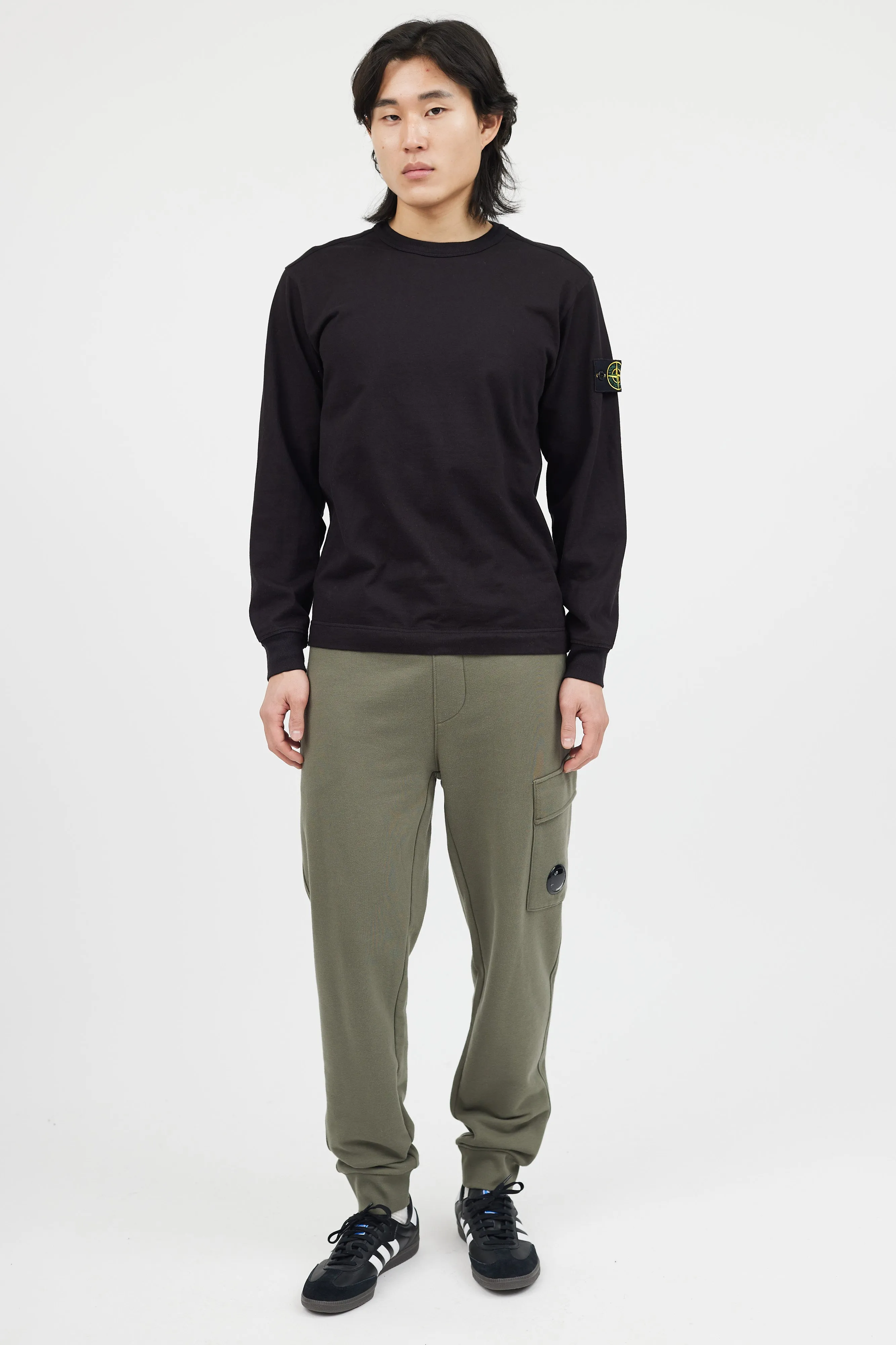 Black Long Sleeve Patch Sweater