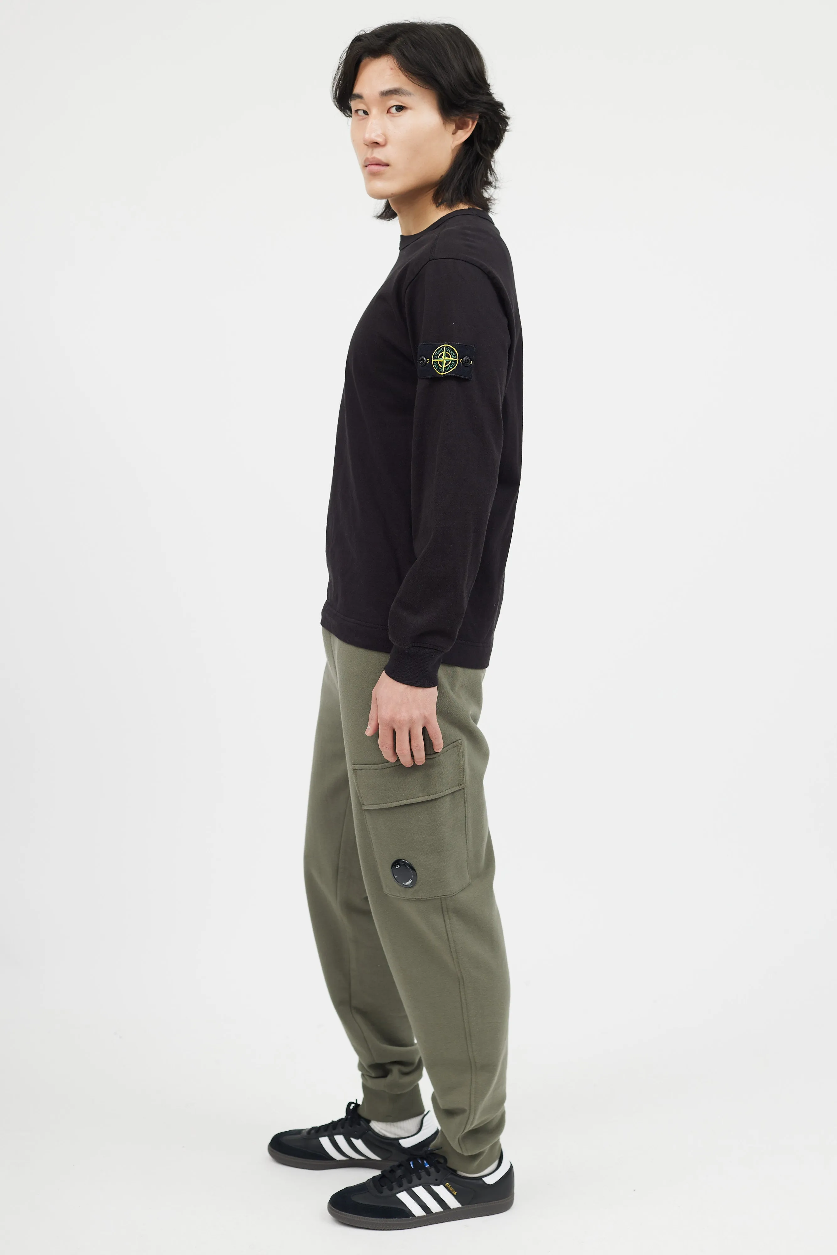 Black Long Sleeve Patch Sweater