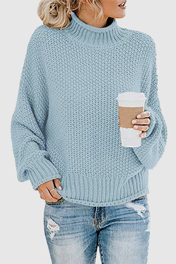 Casual & Stylish Classic Solid Patchwork Turtleneck Sweaters(11 Colors)