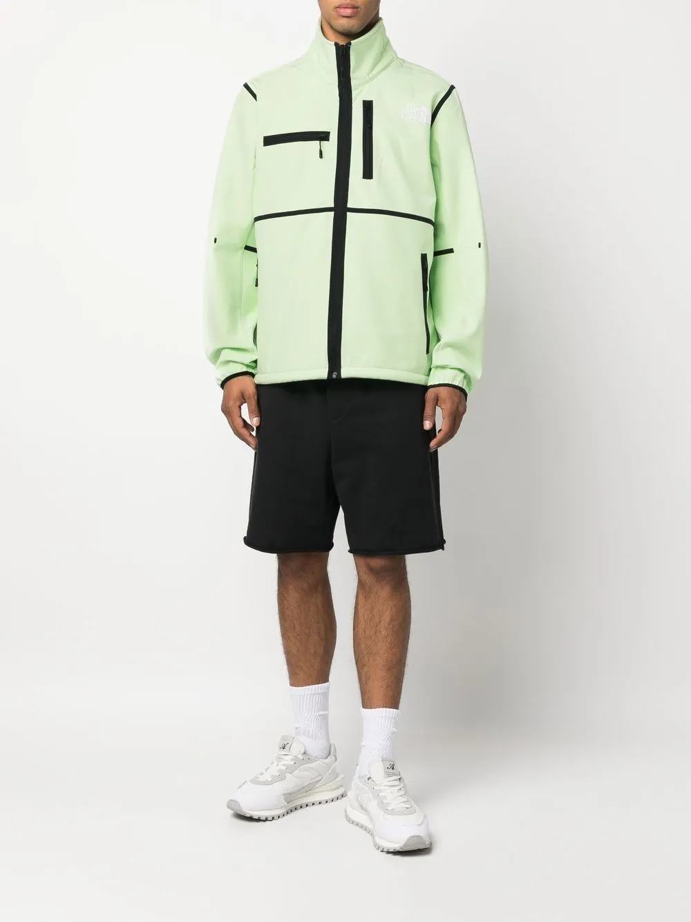 chest logo-print zipped jacket