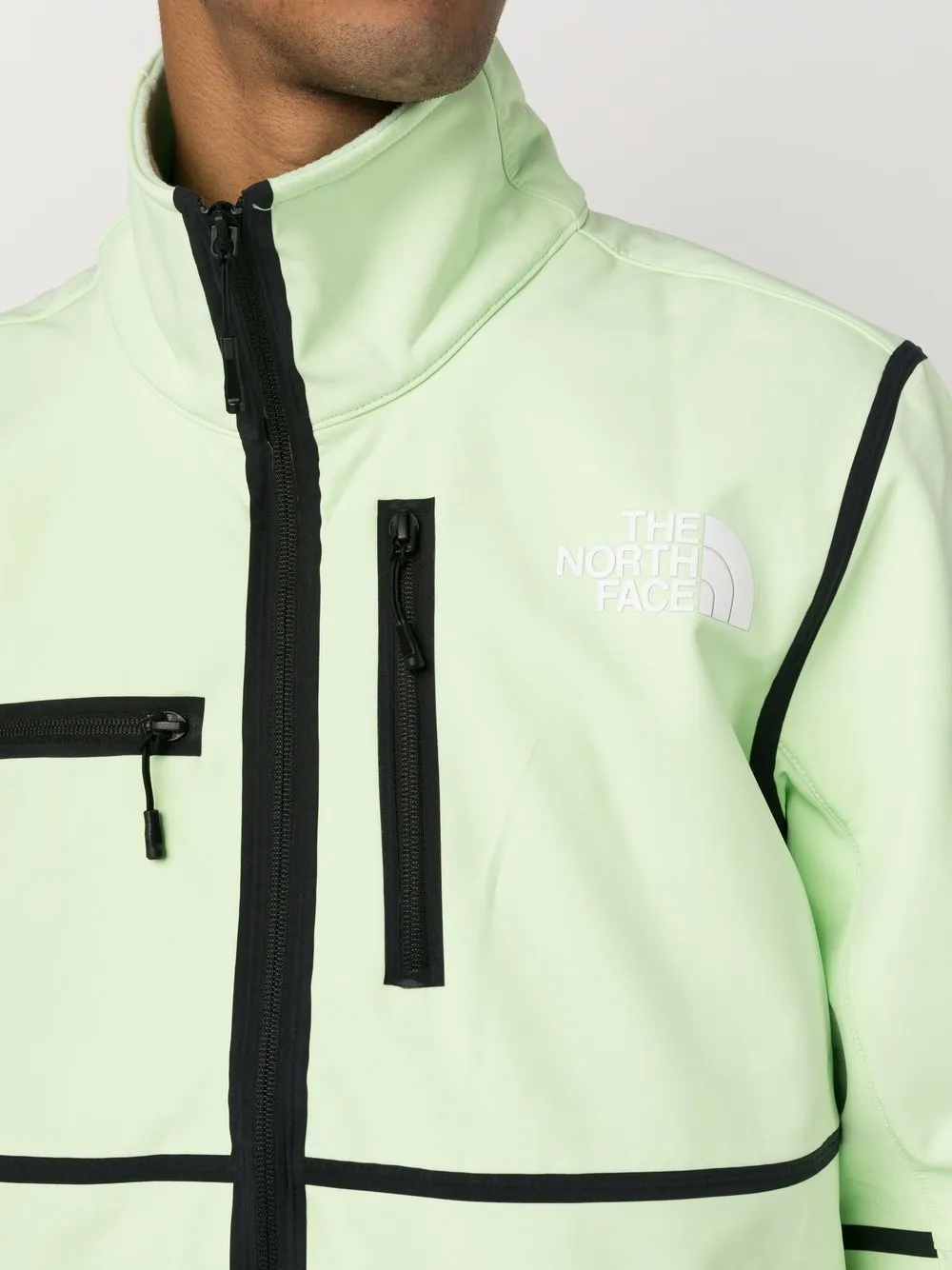 chest logo-print zipped jacket