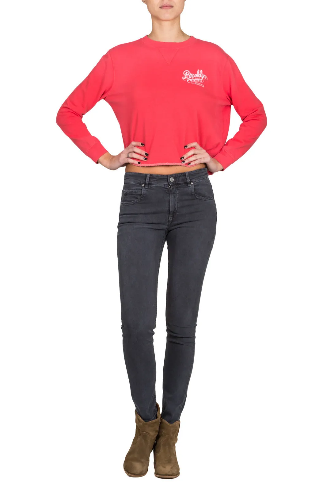 Cropped Crew-Long Sleeve