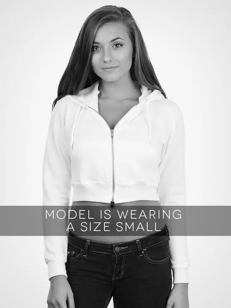 Cropped Fleece Zip Hoodie