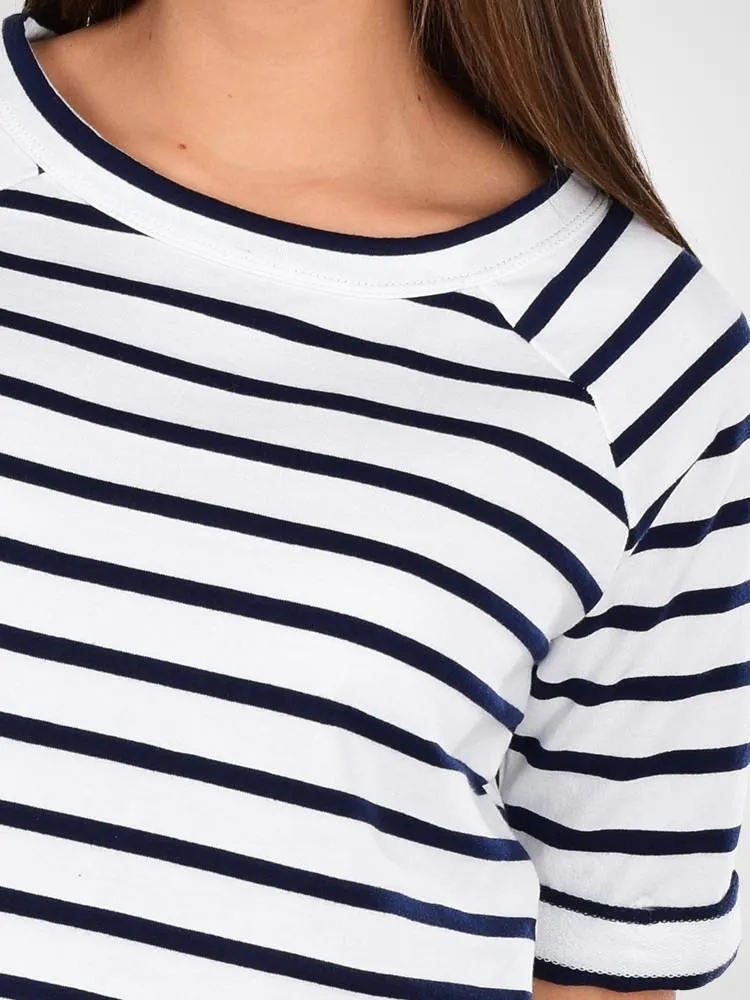 Cropped Raw Edge Sweatshirt
