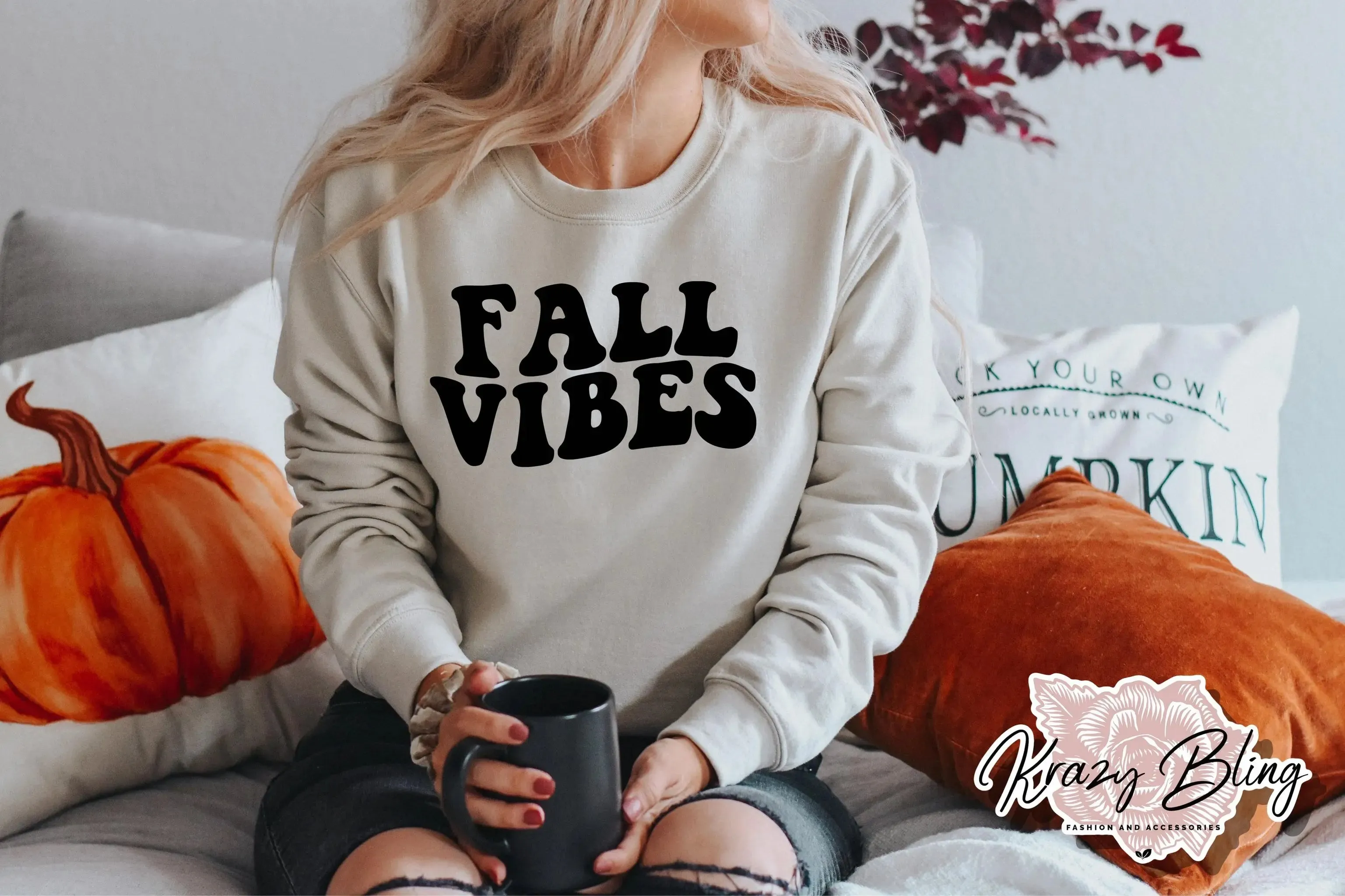Fall Vibes Retro Sweater