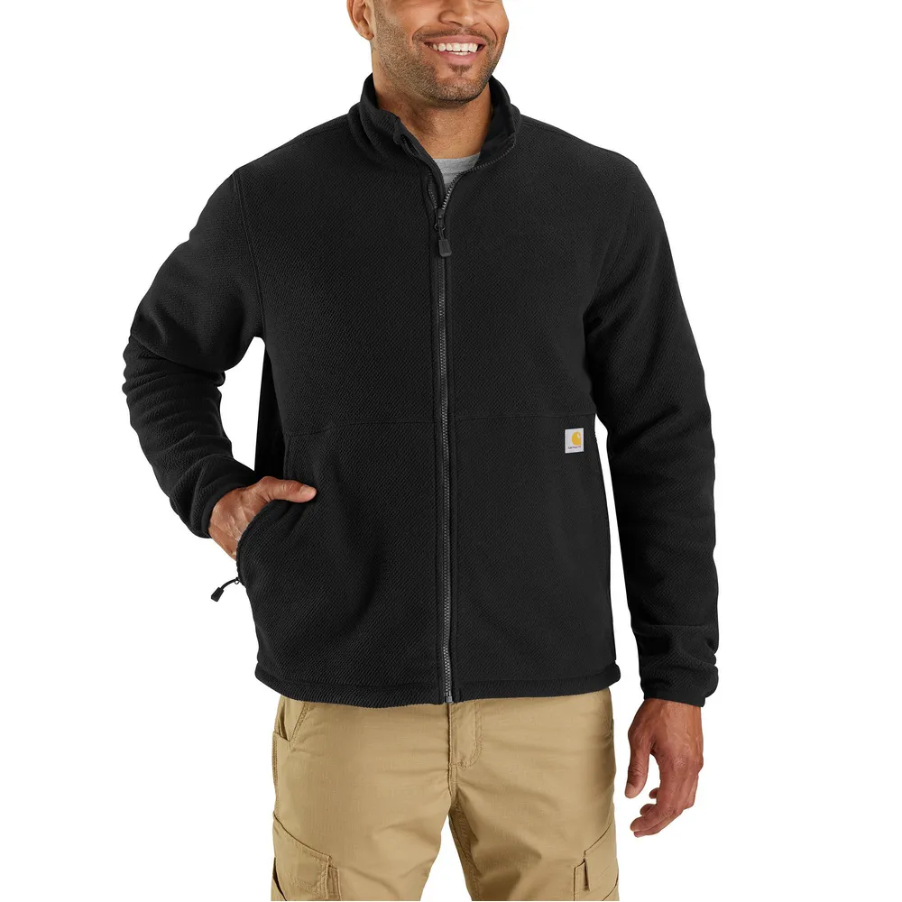 Full-Zip Relaxed Fit Fleece Jacket - N04-Black | Carhartt 106416