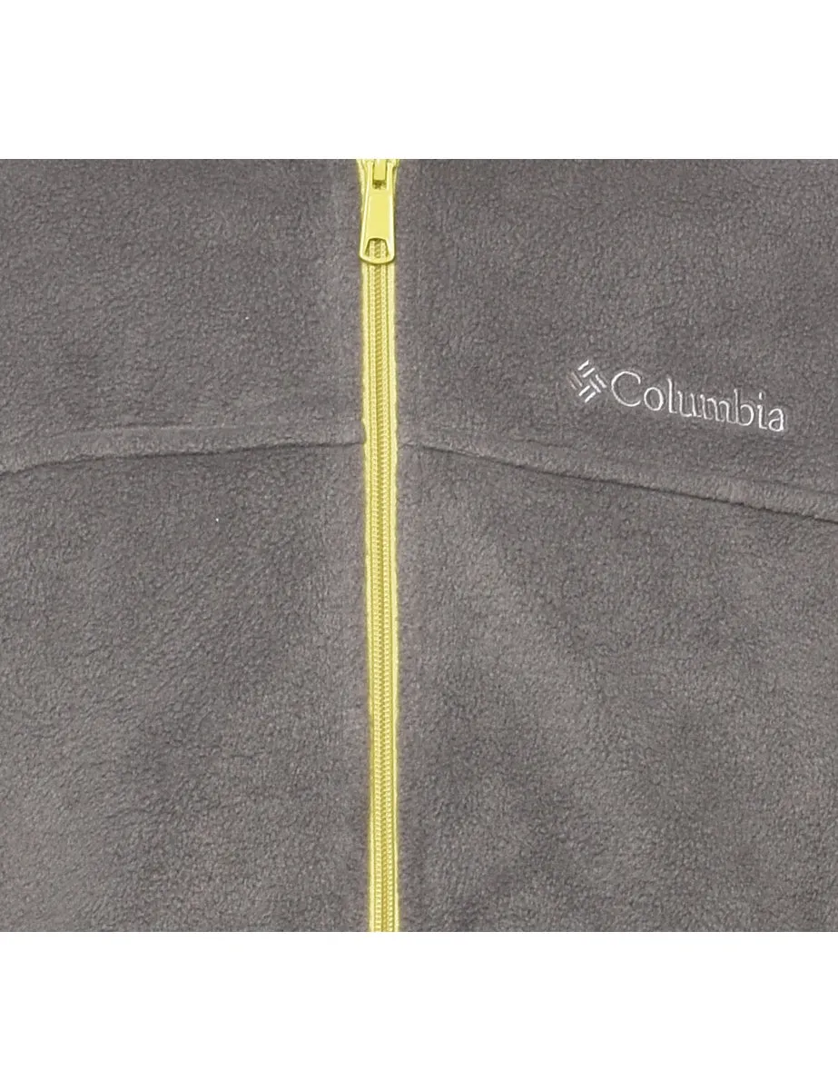 Grey & Lime Green Columbia Fleece - S