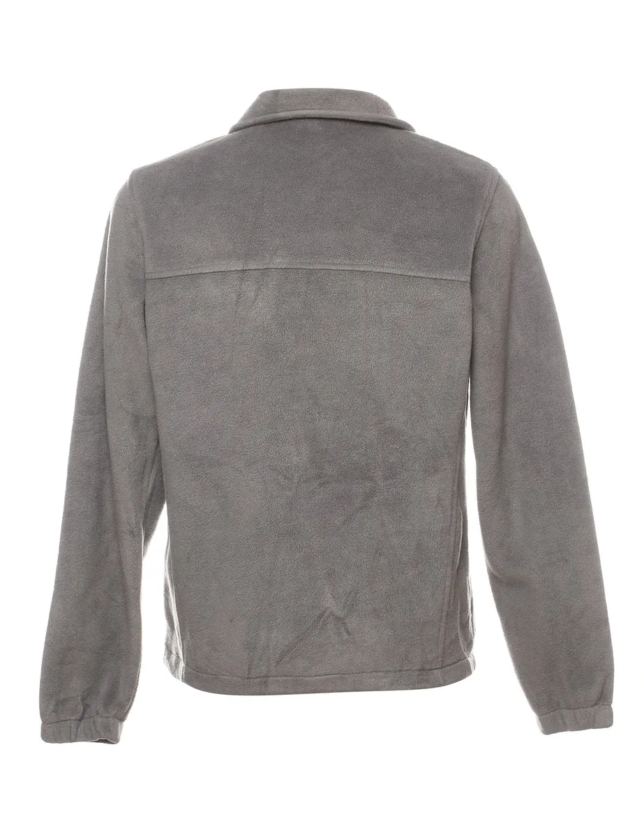 Grey & Lime Green Columbia Fleece - S