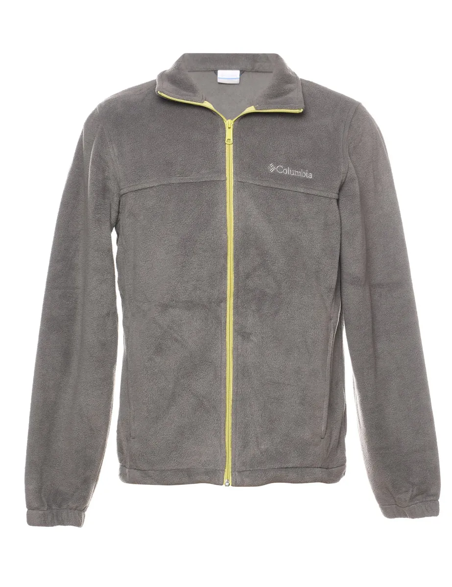 Grey & Lime Green Columbia Fleece - S