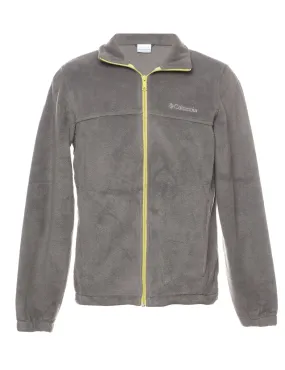 Grey & Lime Green Columbia Fleece - S