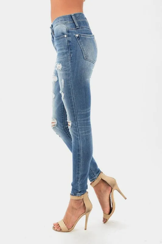 Judy Blue Bootyfull Destroyed Skinny Jean (Plus Size)