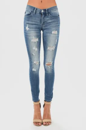 Judy Blue Bootyfull Destroyed Skinny Jean (Plus Size)