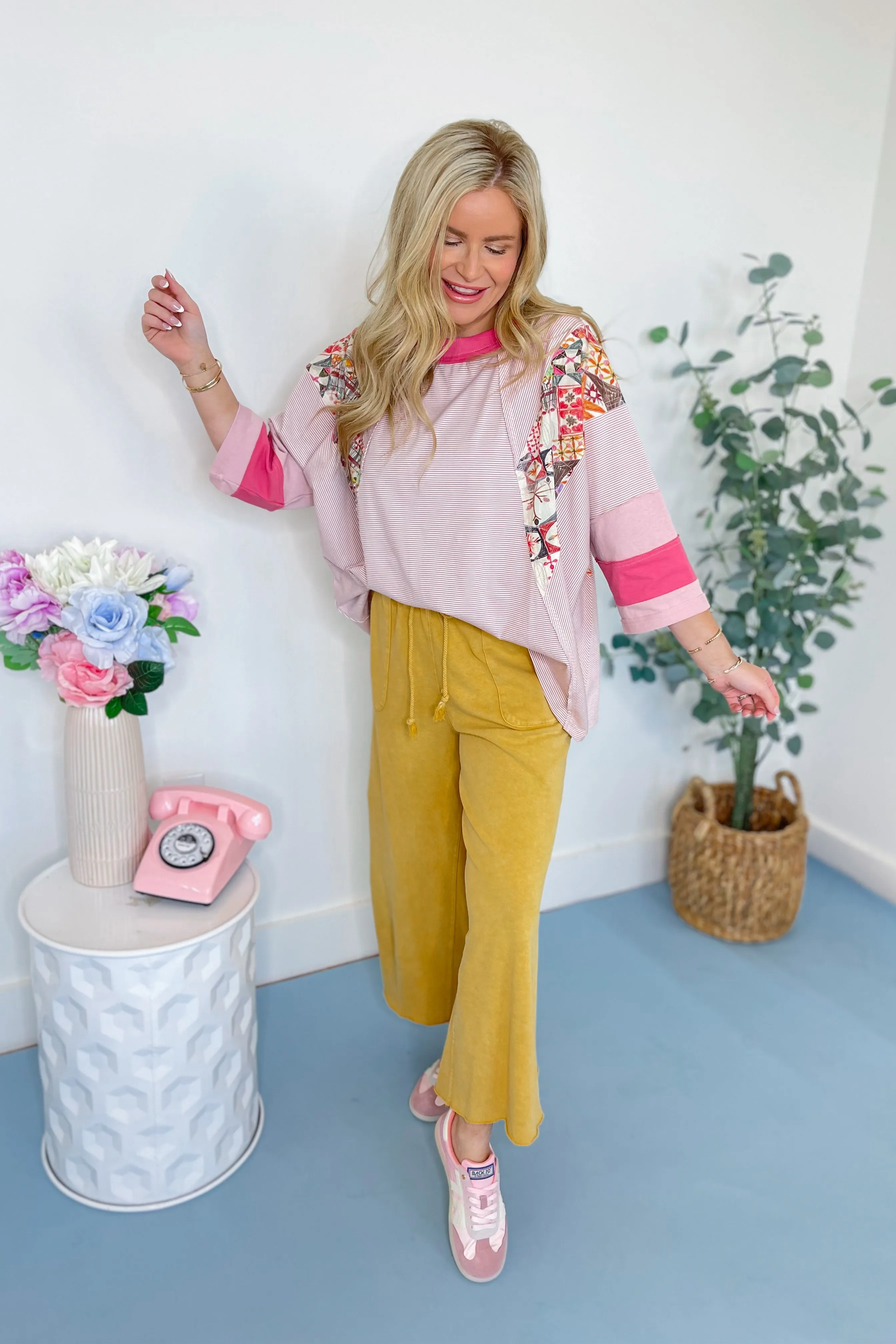 Kenzie Mixed Pattern Relaxed Top