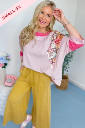 Kenzie Mixed Pattern Relaxed Top