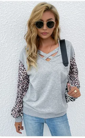 Leona Women's Loose Casual Fashion Trendy Sweater Tops