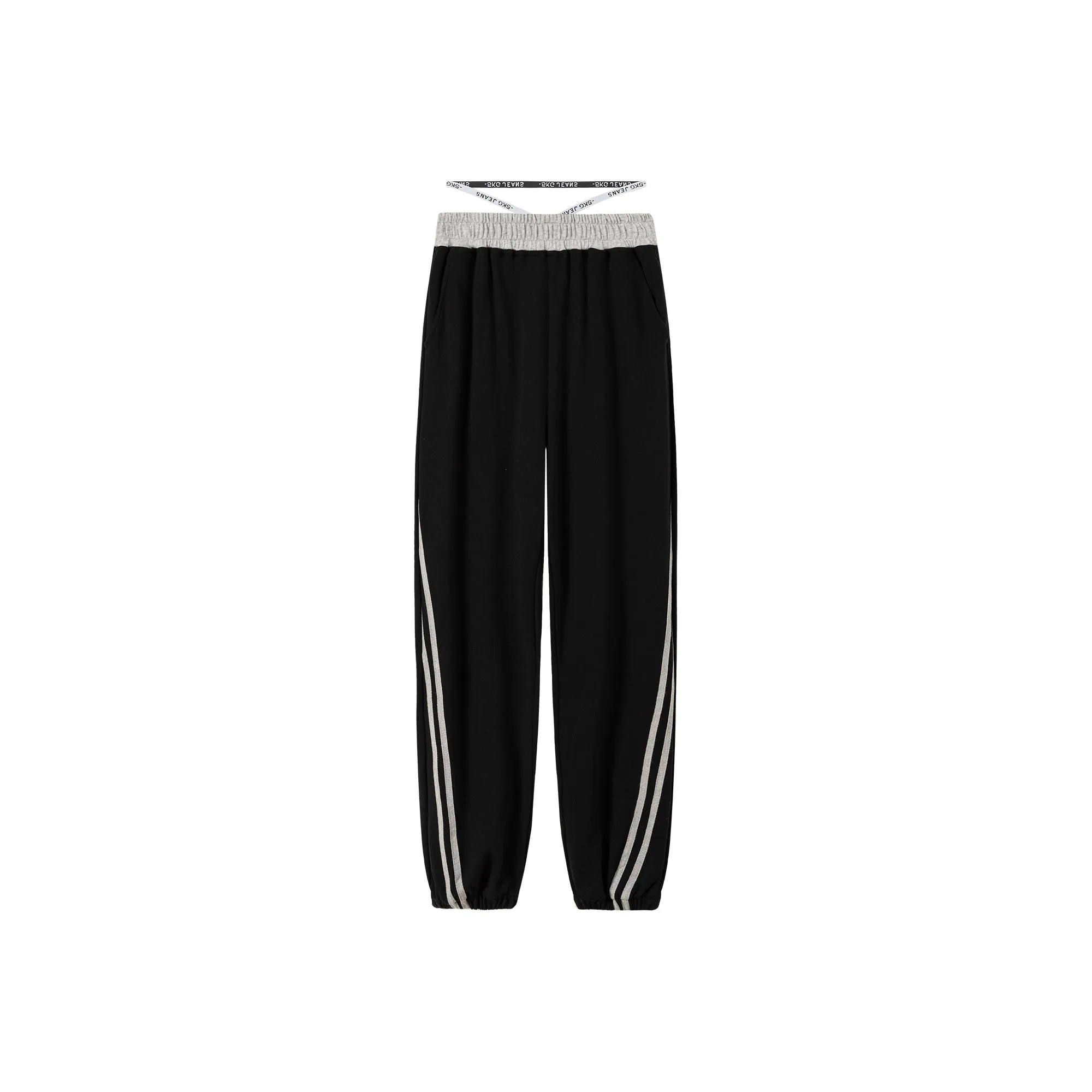 Line Side Straps Baggy Jogger Pants