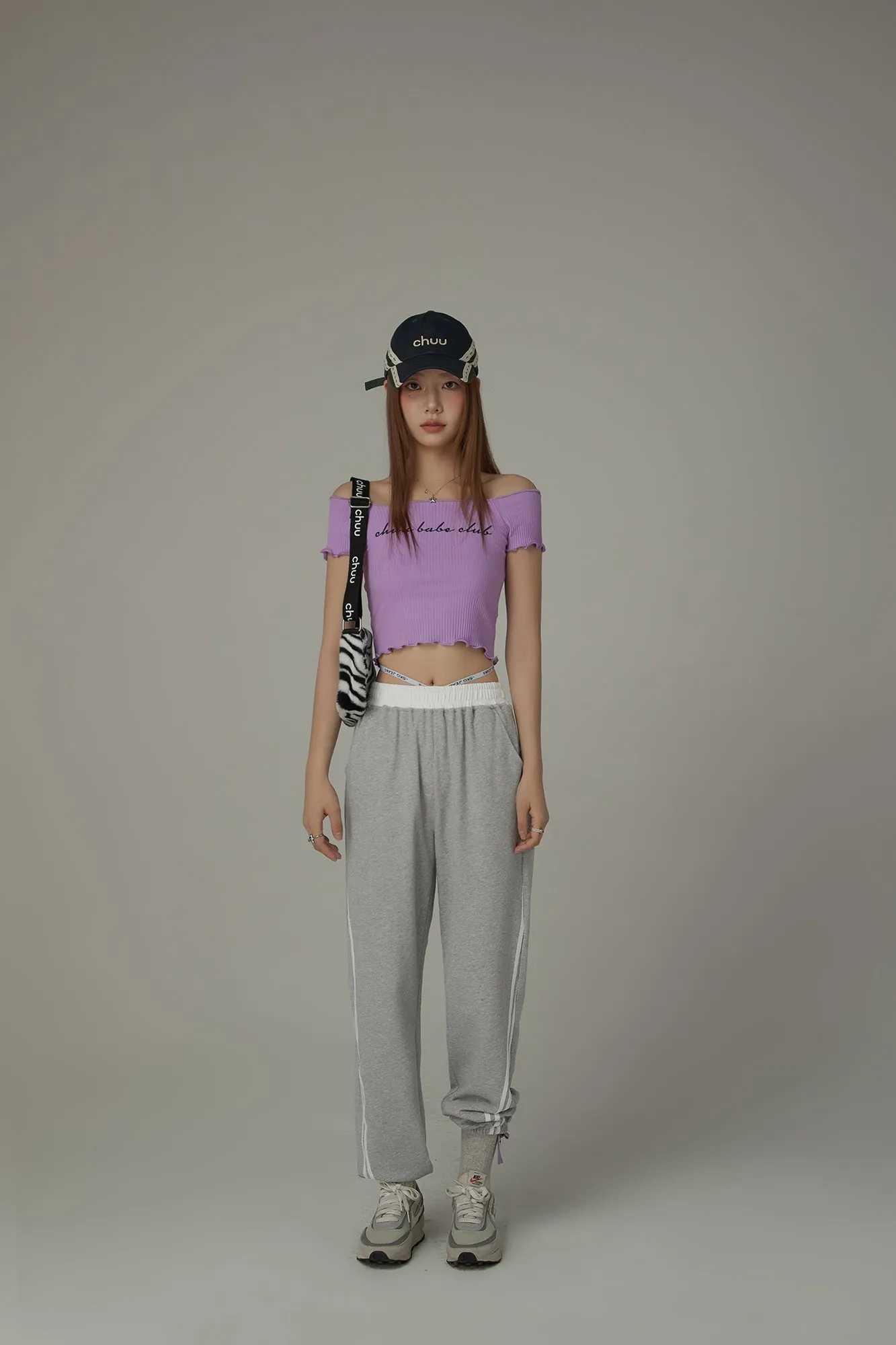 Line Side Straps Baggy Jogger Pants
