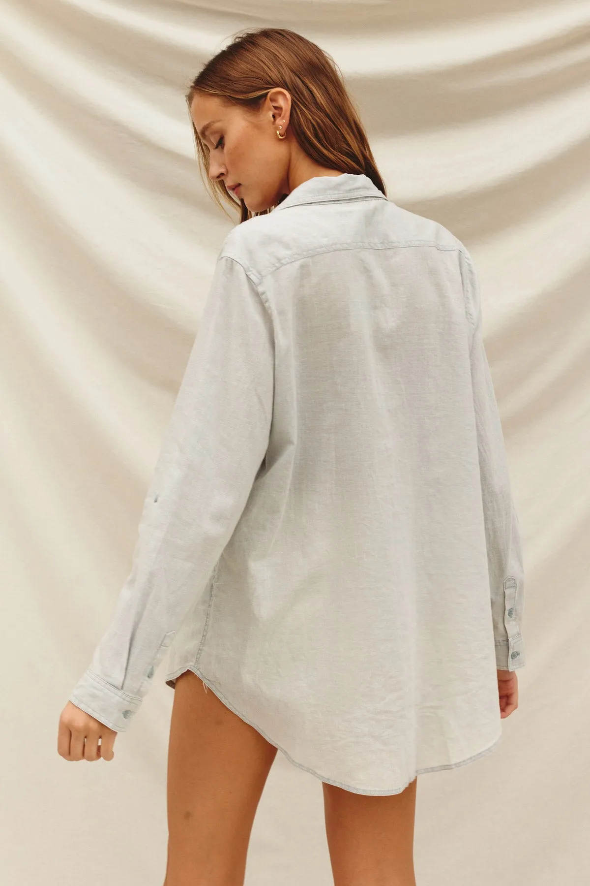 Linen Blend Relaxed Shirt