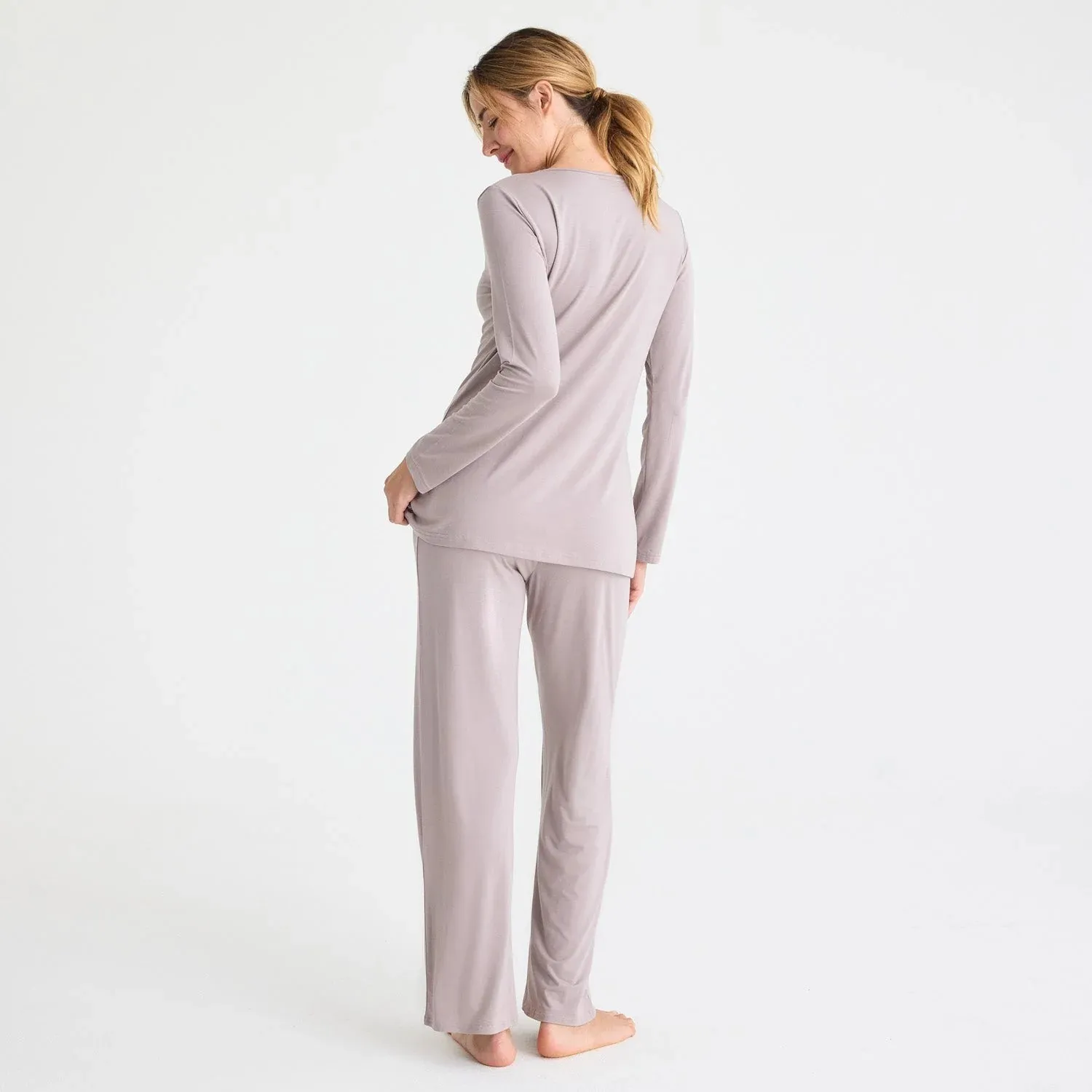 magnetic me women's dovetail modal magnetic signature long sleeve pajama set