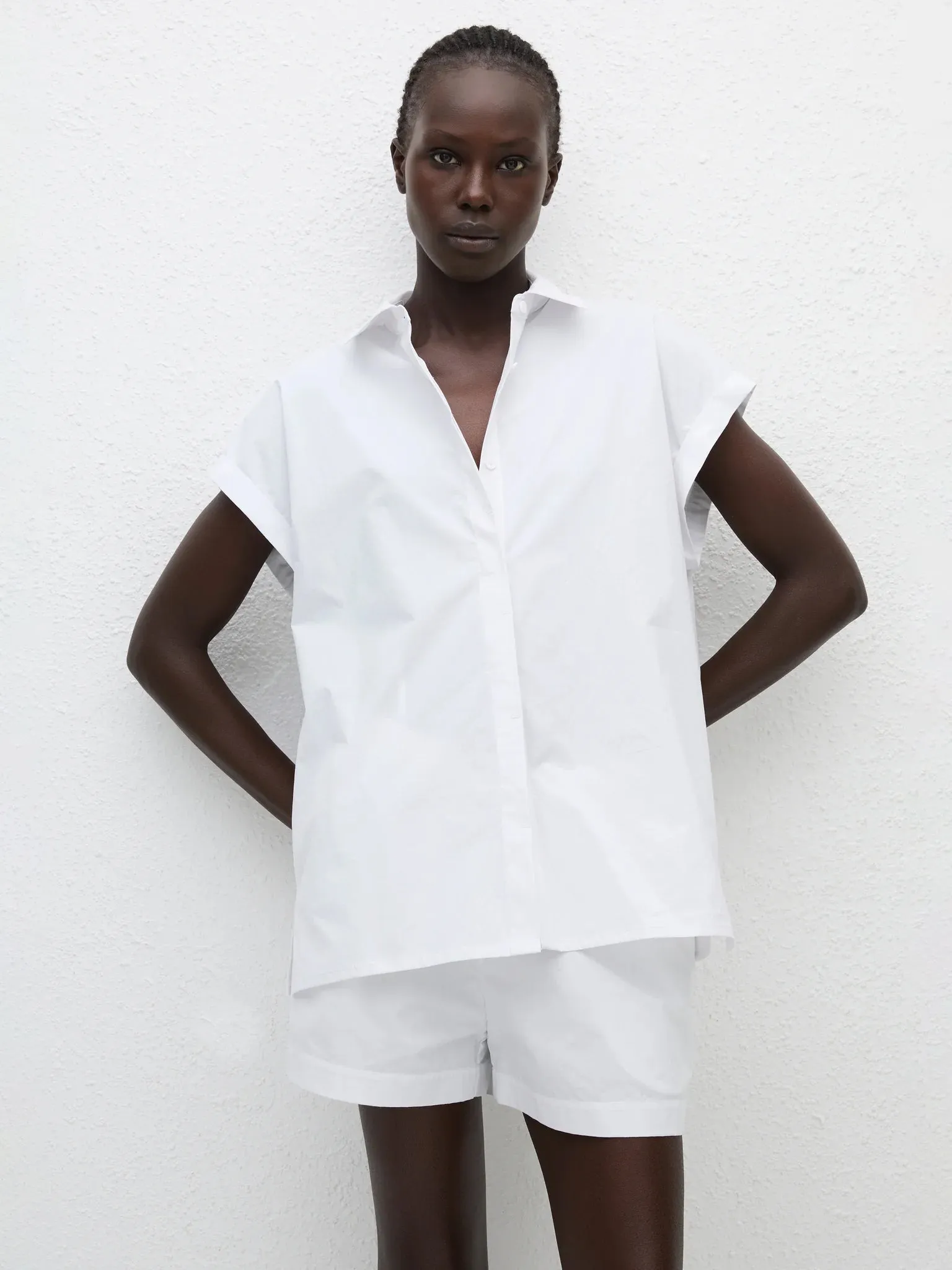 Matteau Relaxed Sleeveless Shirt White
