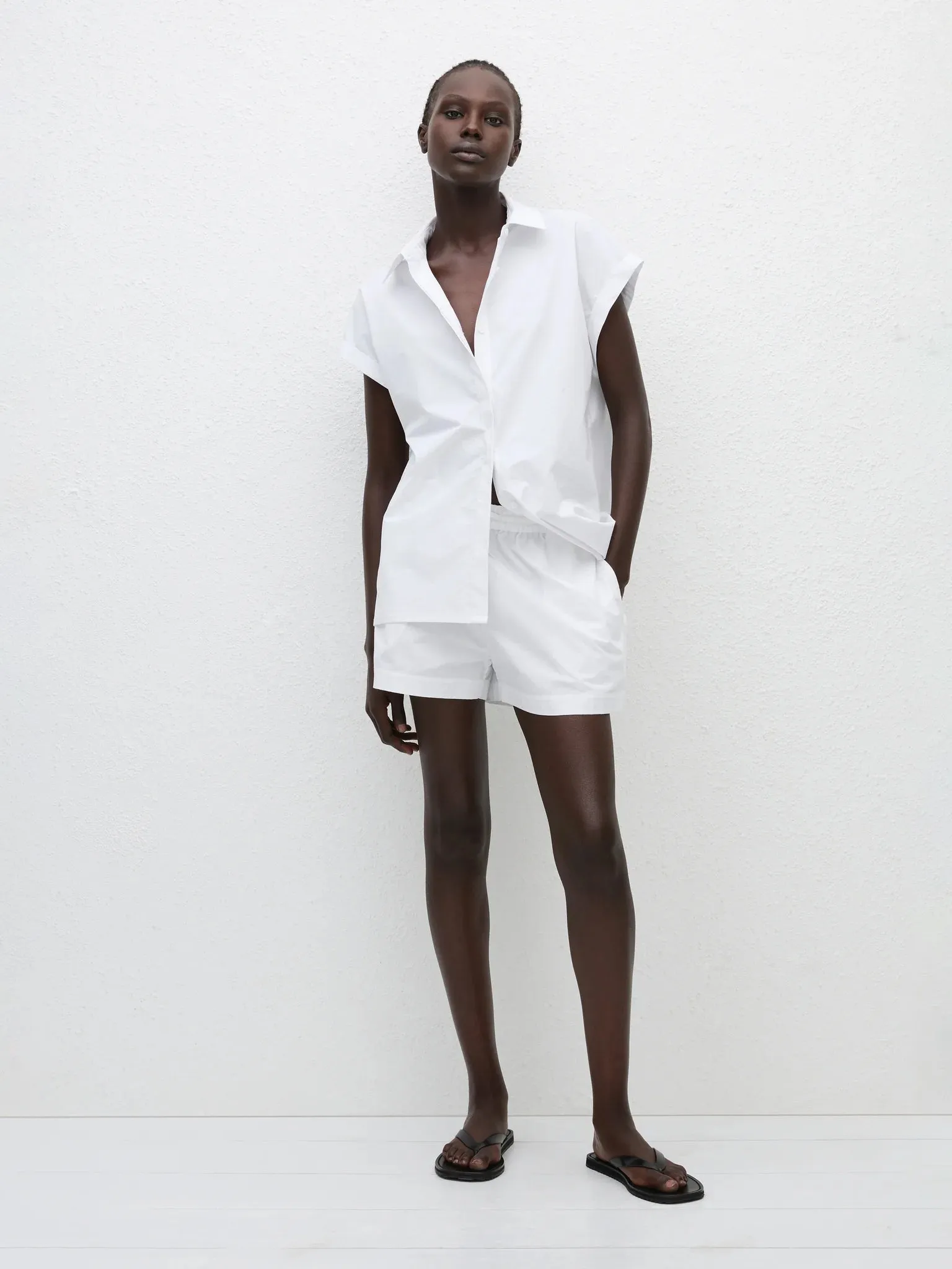 Matteau Relaxed Sleeveless Shirt White