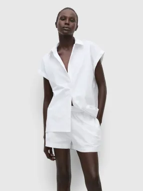 Matteau Relaxed Sleeveless Shirt White