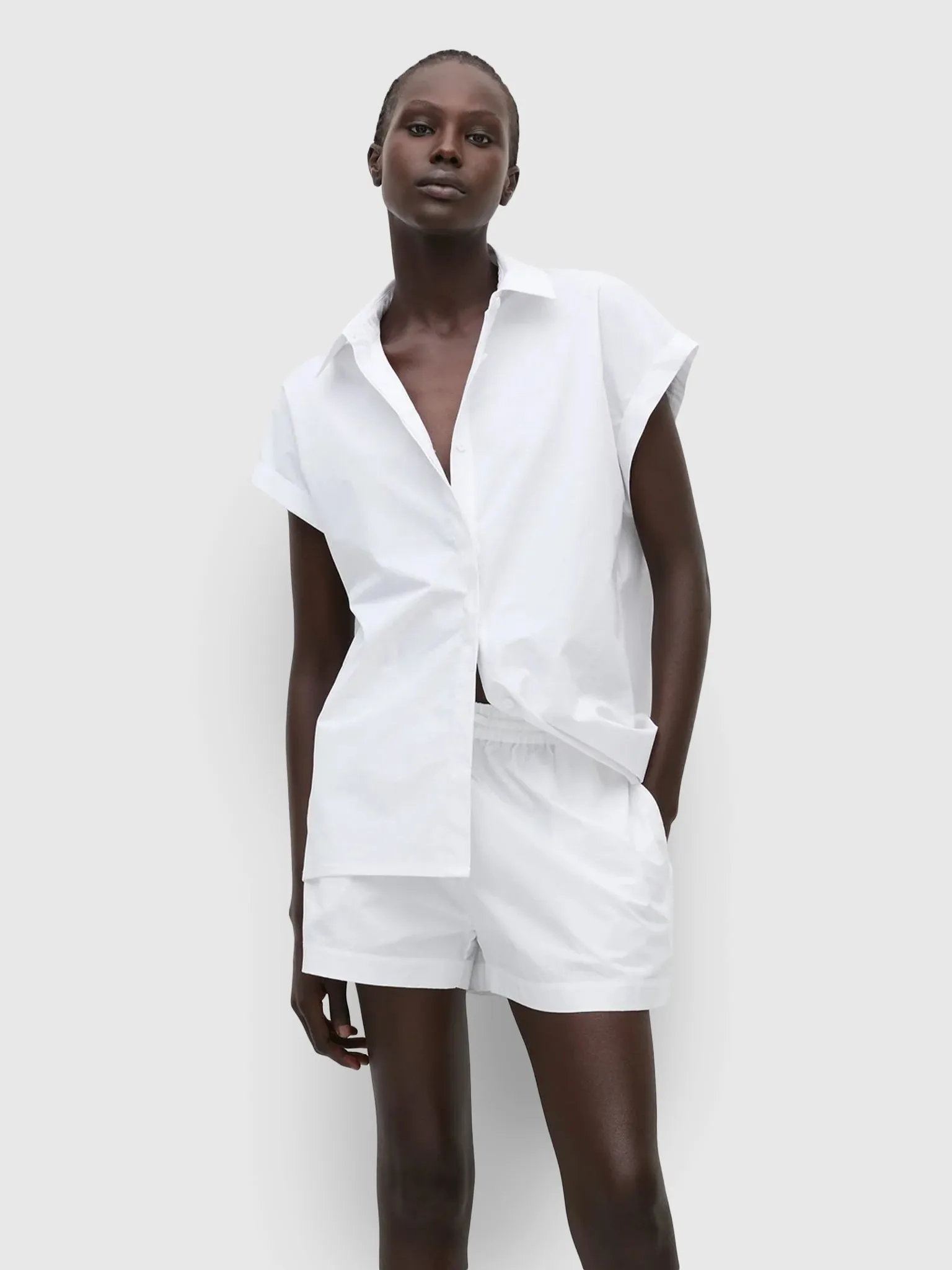 Matteau Relaxed Sleeveless Shirt White