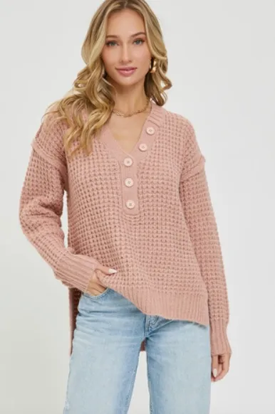 Mauve - Soft Chunky Knit Sweater