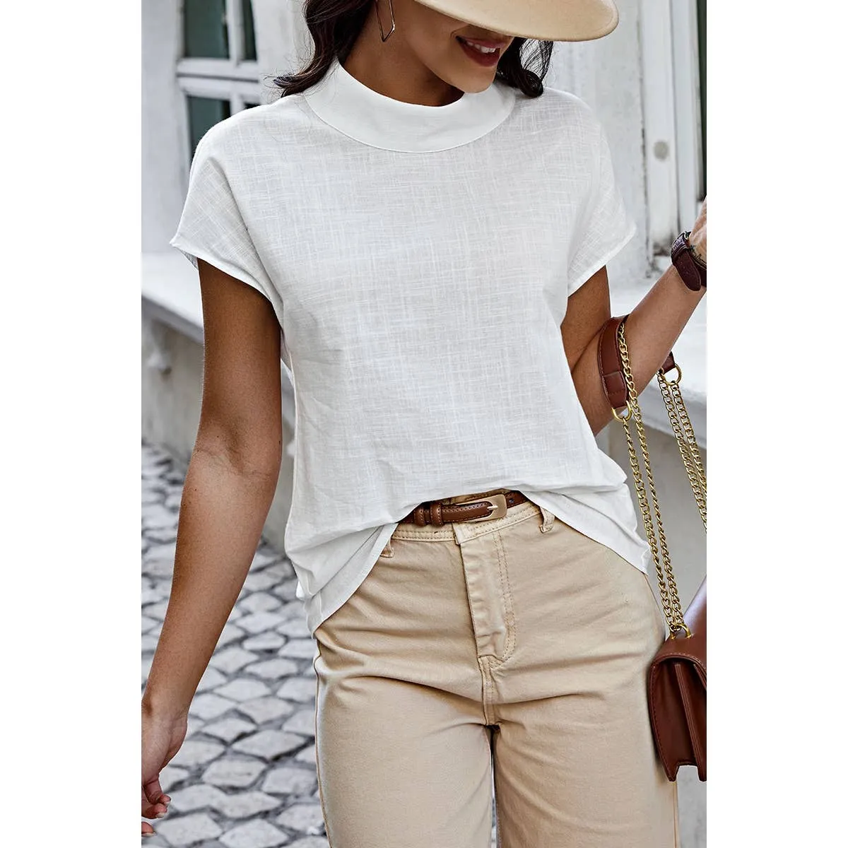 Mock Neck Blouse