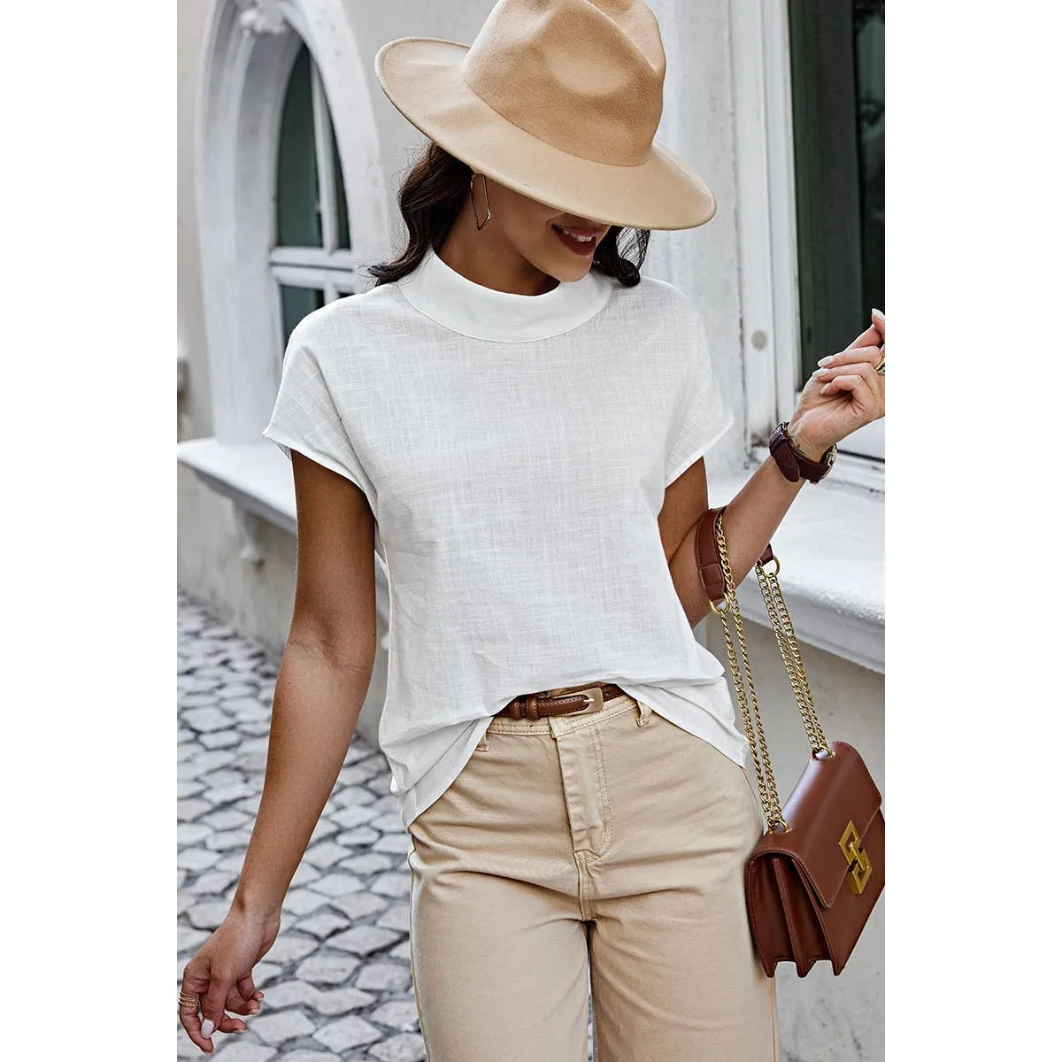Mock Neck Blouse