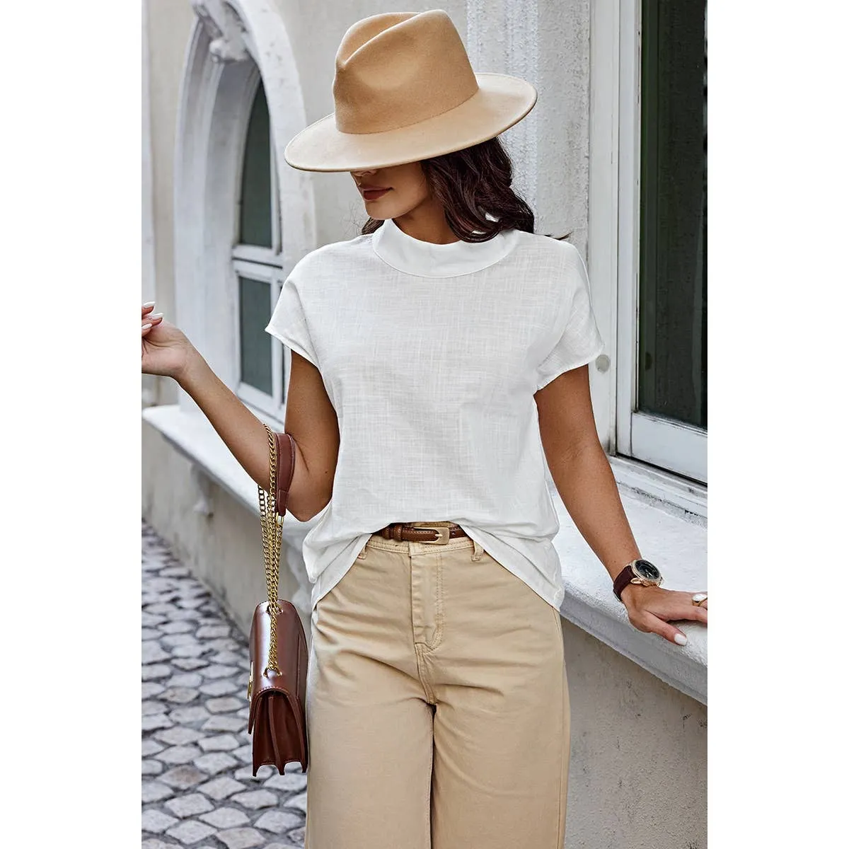 Mock Neck Blouse