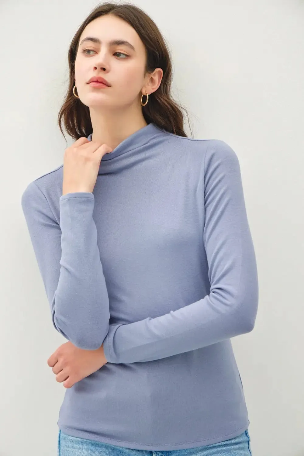 Mock Neck Long Sleeve Shirt