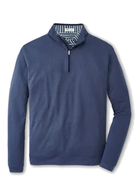Peter Millar Perth Melange Performance Quarter-Zip in Navy