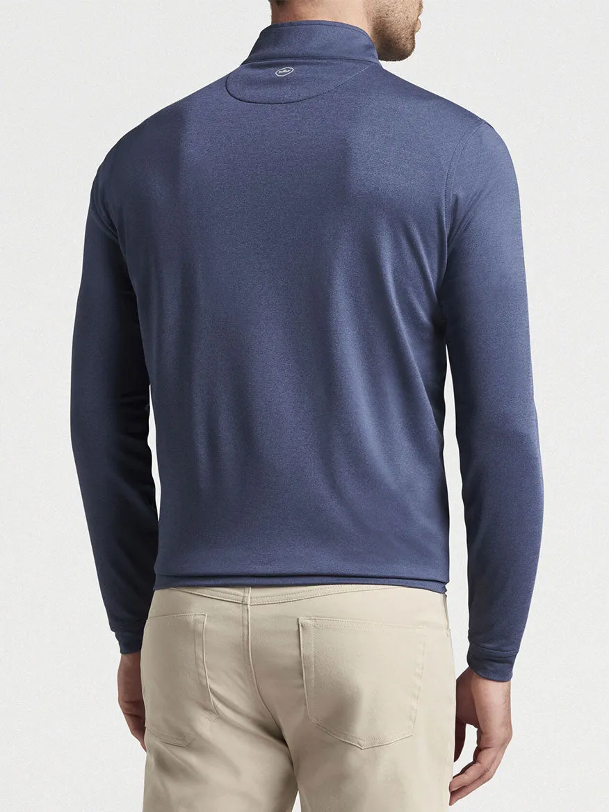 Peter Millar Perth Melange Performance Quarter-Zip in Navy