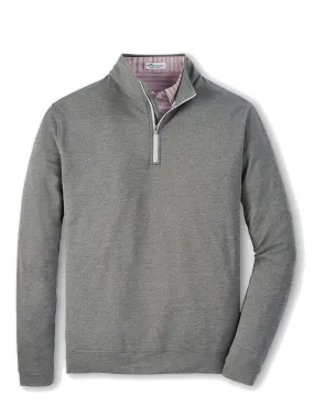 Peter Millar Perth Melange Performance Quarter-Zip in Smoke