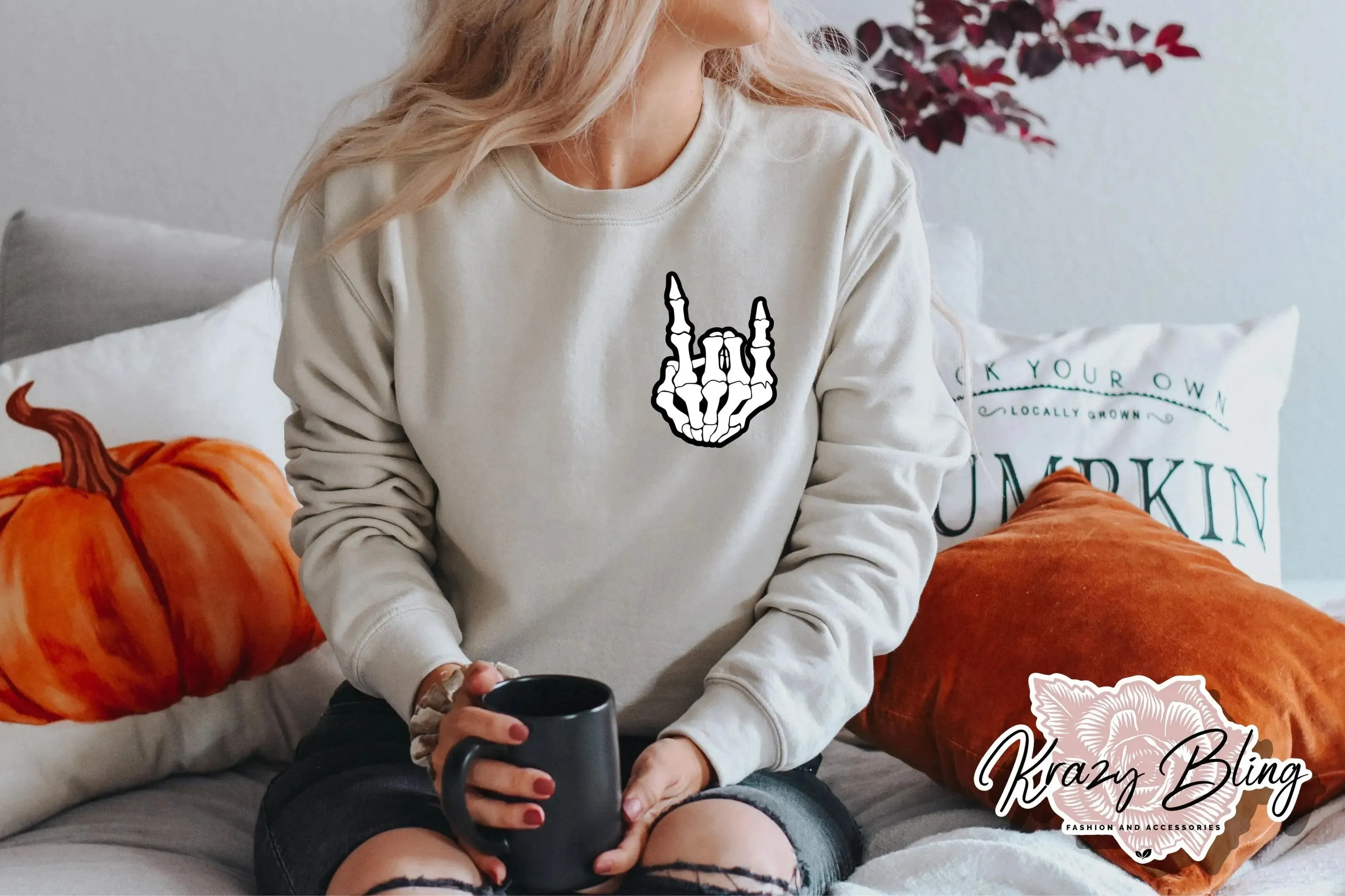Rock On Skeleton Sweater