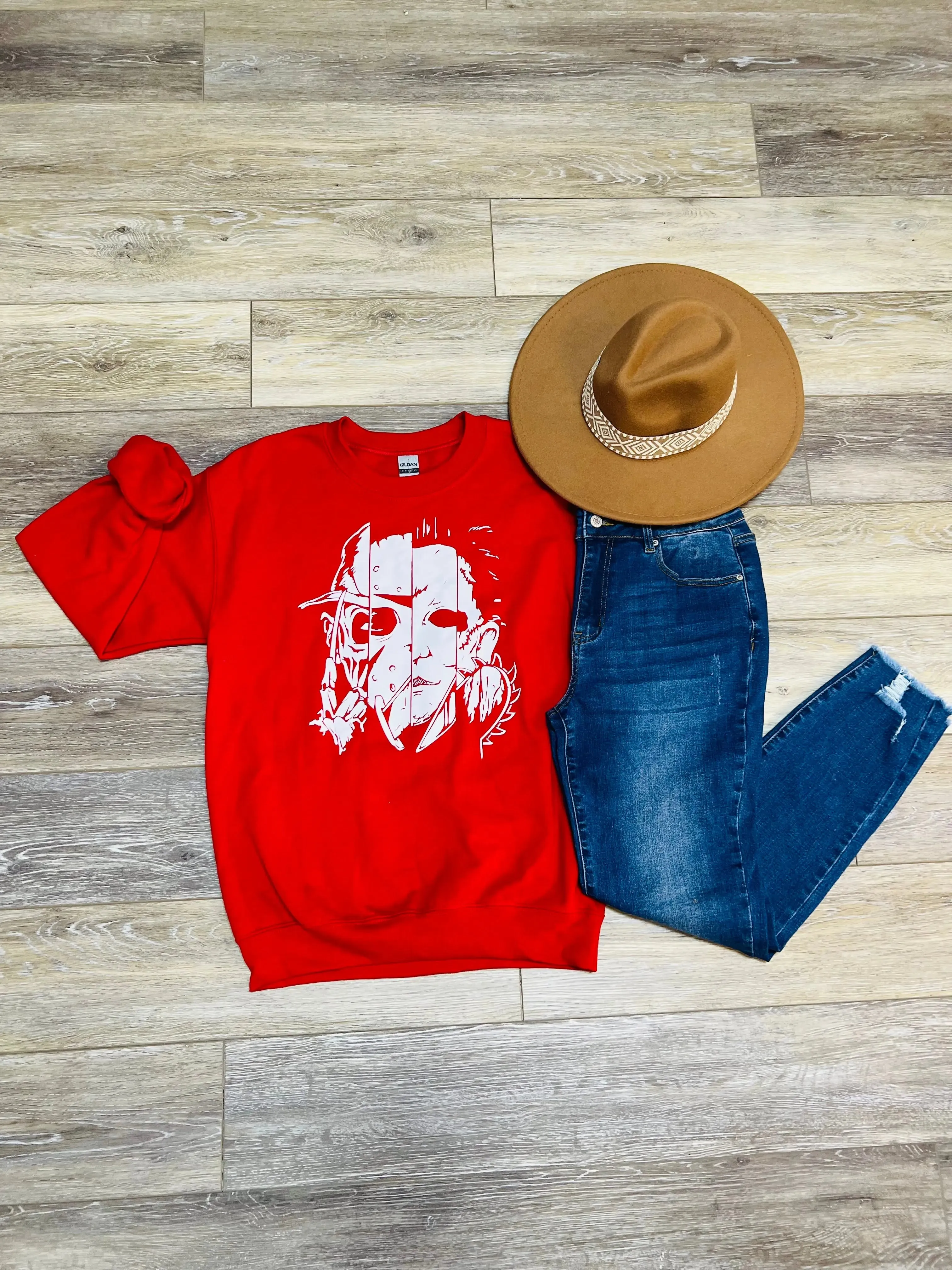 RTS Red Horror Scene Sweater