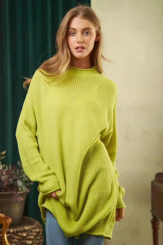 Sarrah Mock Neck  Sweater // 3 COLORS