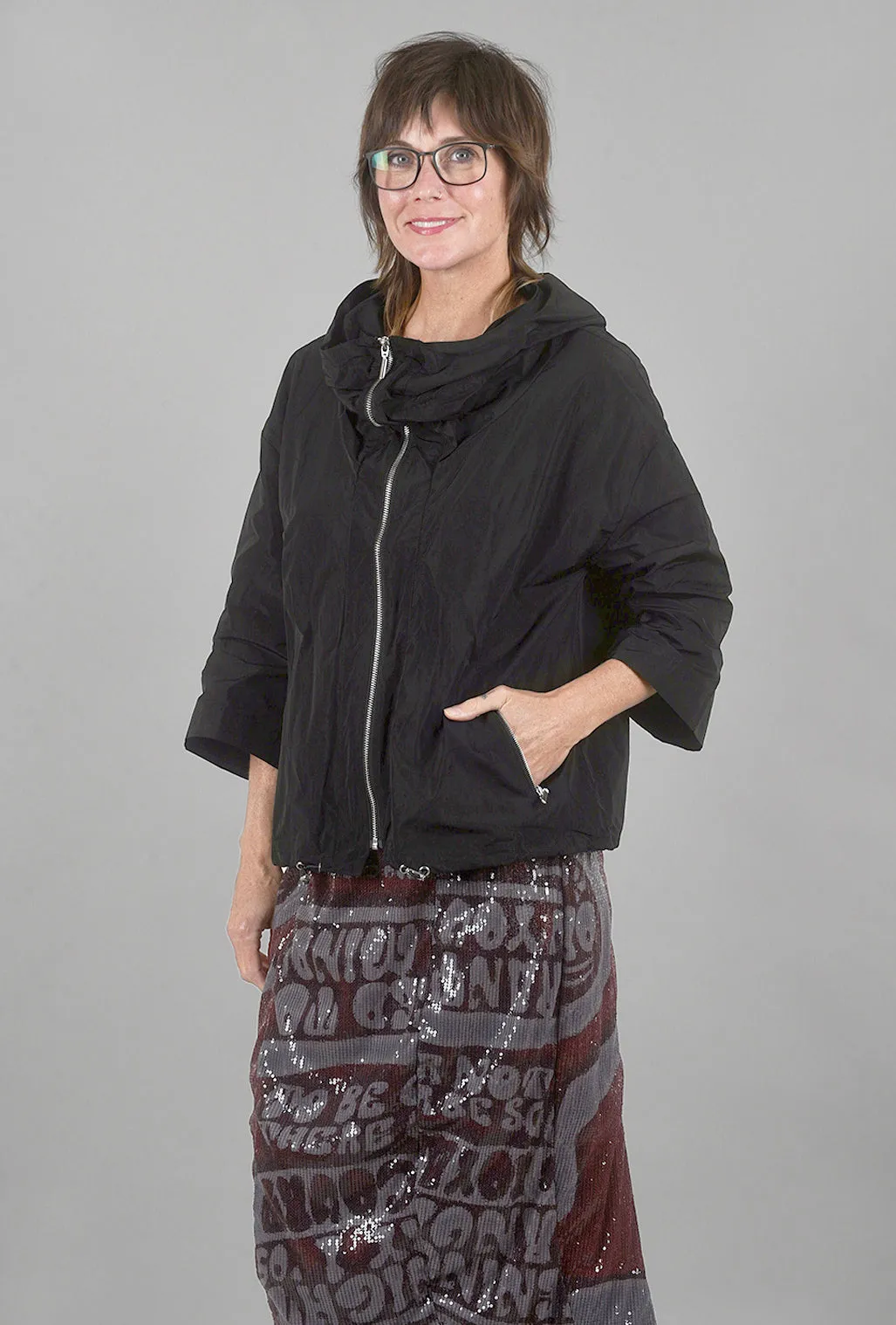 Sculpted Urban Hoodie, Black