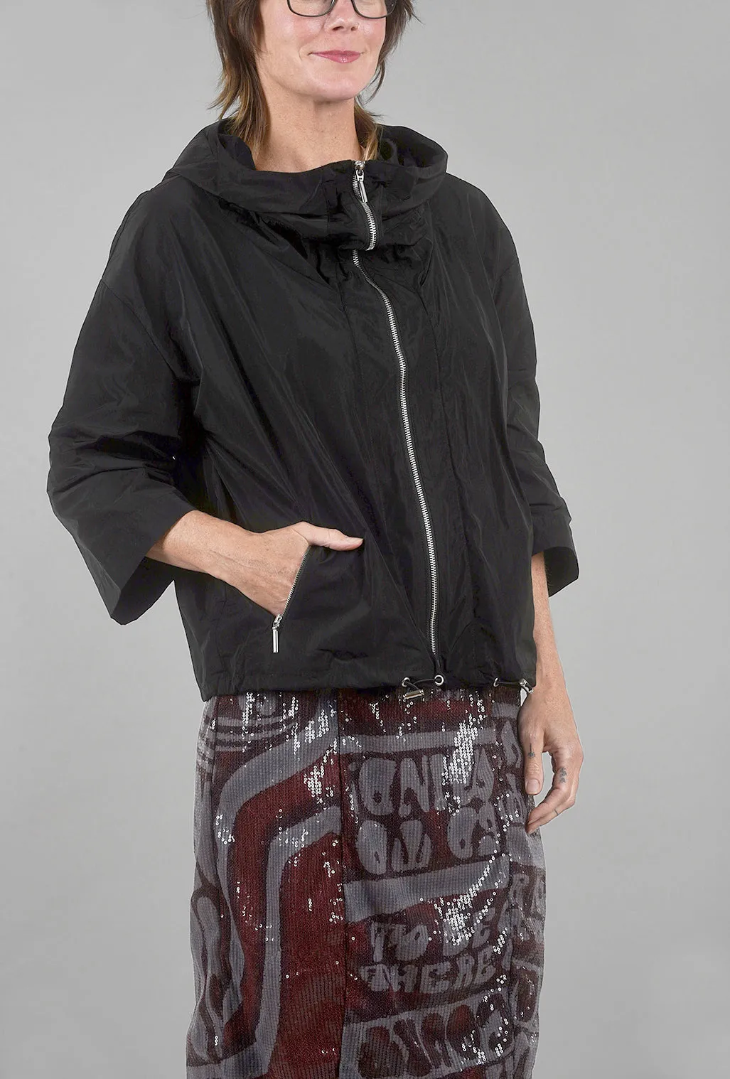 Sculpted Urban Hoodie, Black