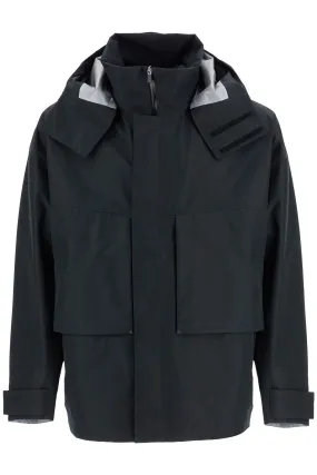 short black waterproof jacket for men in polyester with hood GC00016UL 11127 NERO