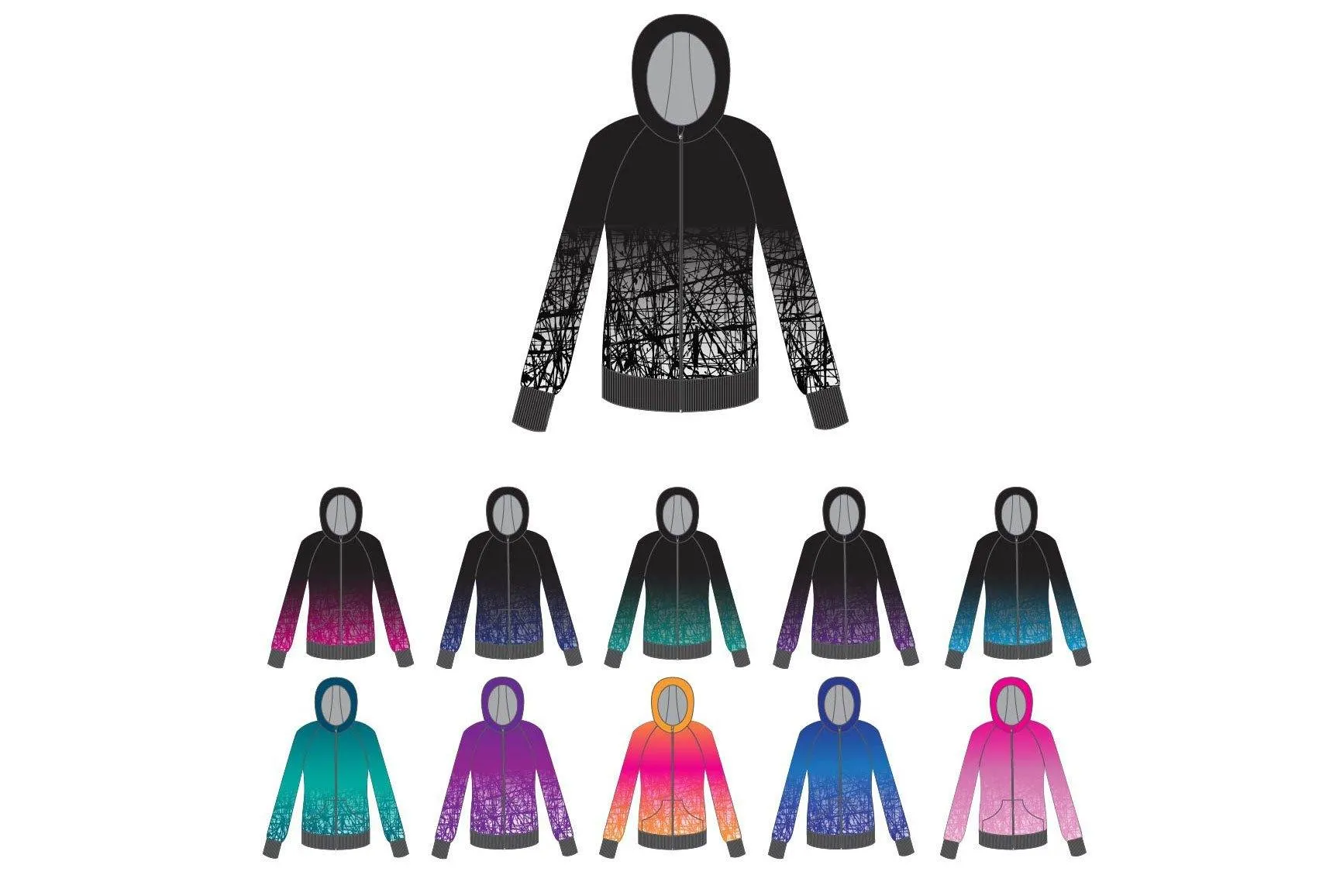 Sketchy Full Zip Hoody