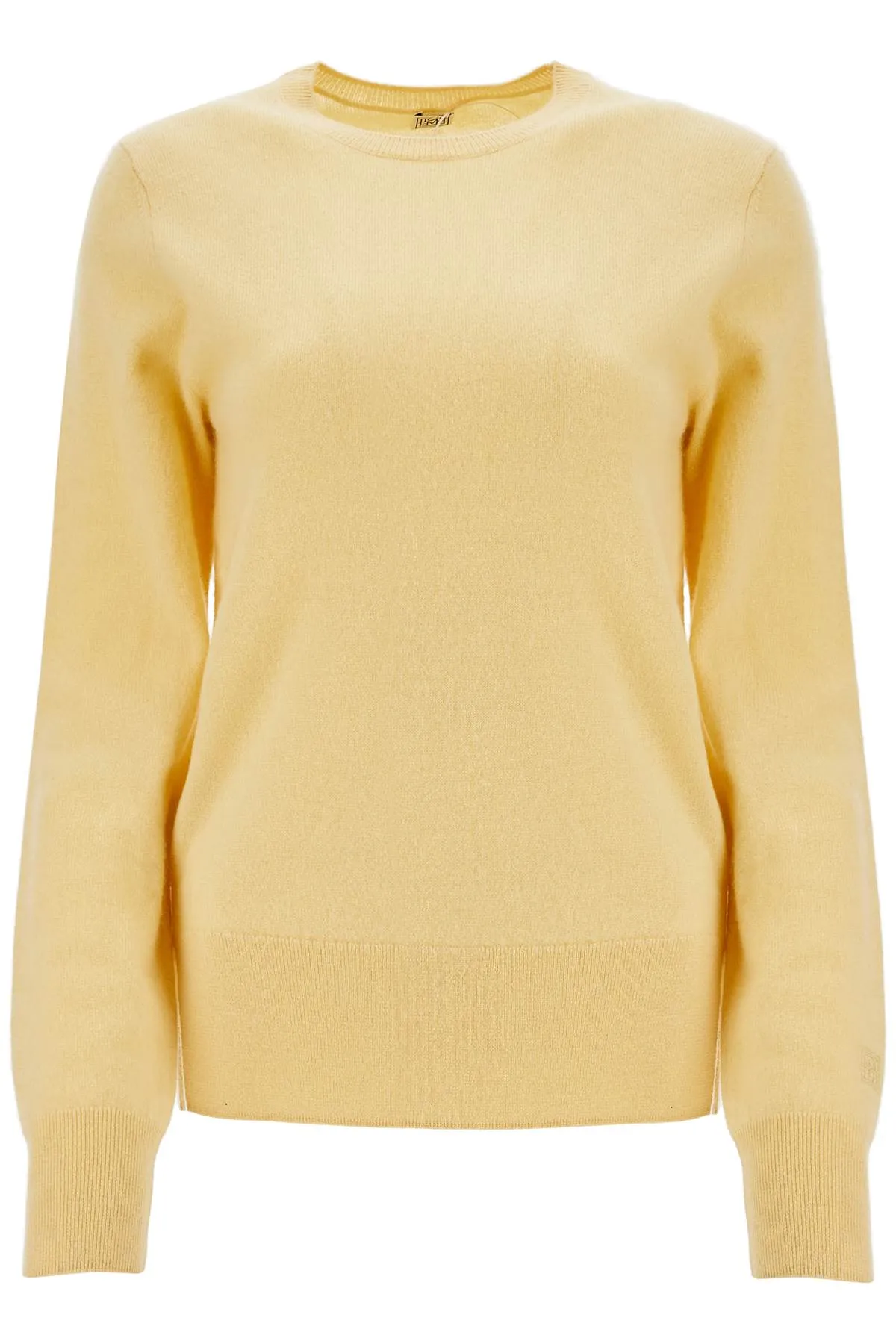 soft yellow cashmere sweater crew neck 242 WRT1734 YA0016 SOFT YELLOW